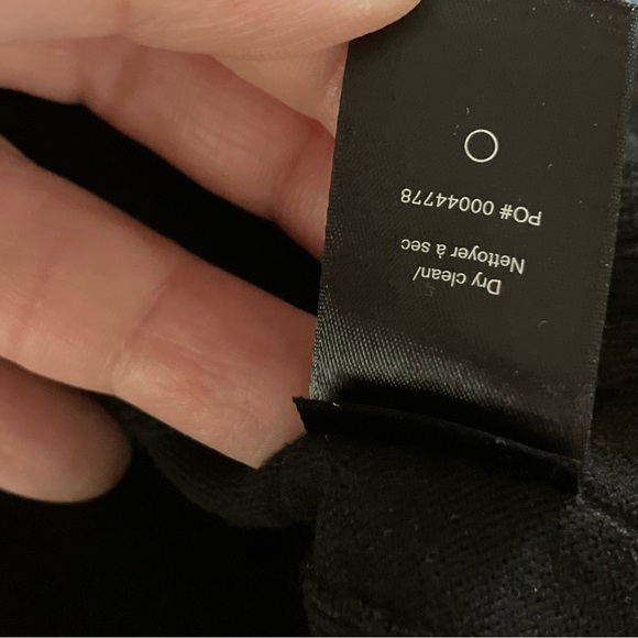 Rag & Bone Collin Wool Pique Sweater Crewneck in Black XL - Picture 6 of 7